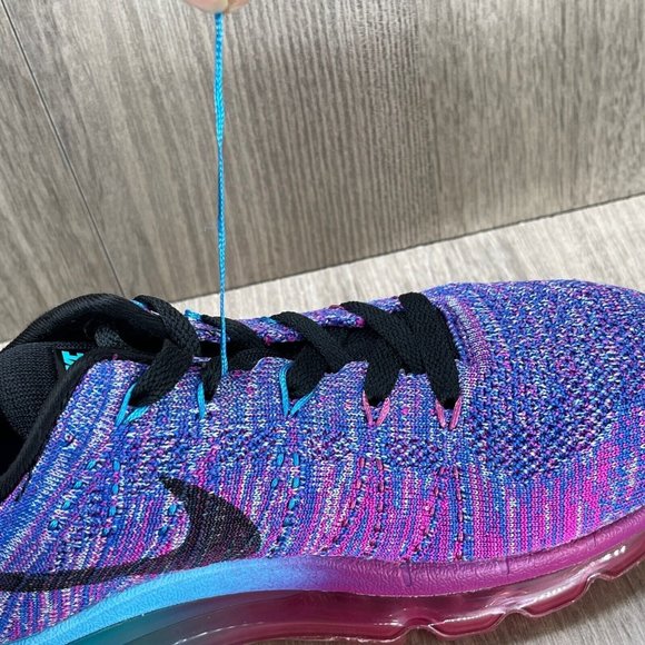 Nike Sneakers Women's Size 7 Flyknit Air Max Athletic Running Ombre Purple Pink - Picture 8 of 10